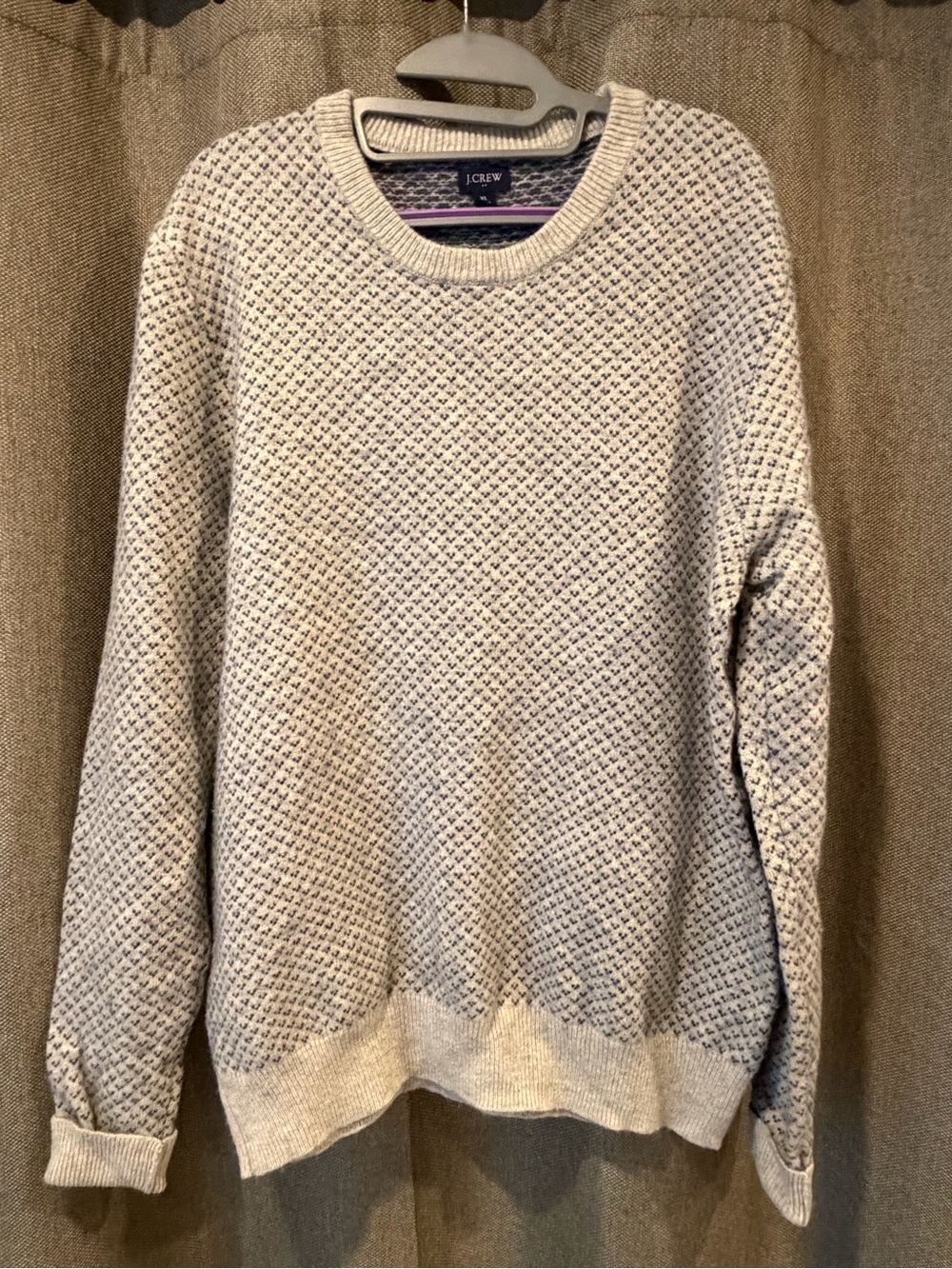 J. Crew Women’s Light Gray Textured Crewneck Sweater